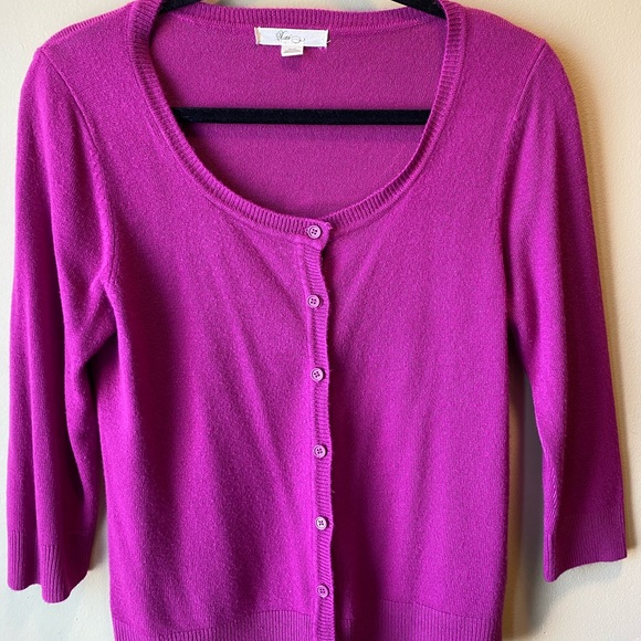 ✨NEW✨FOREVER21 FUSHIA CARDIGAN - Picture 1 of 6